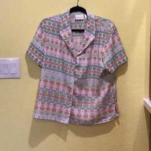 Alfred Dunner Multicolor Patterned Top large 12 (z12)